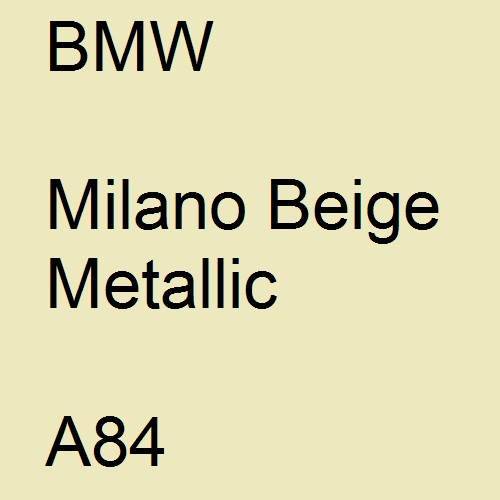 BMW, Milano Beige Metallic, A84.